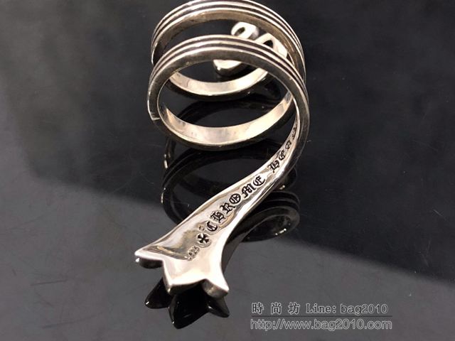 chrome hearts銀飾 克羅心蛇形戒指 克羅心純銀戒指  gjc1879